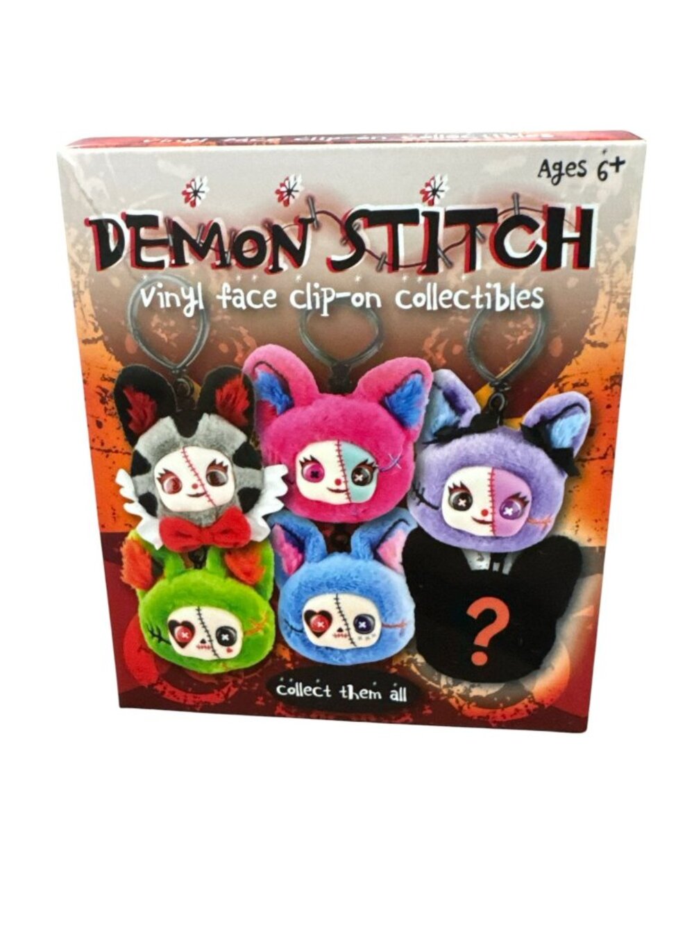 Demon Stitch Vinyl Face Clip-On Collectibles Plush Keychains Ages 6+